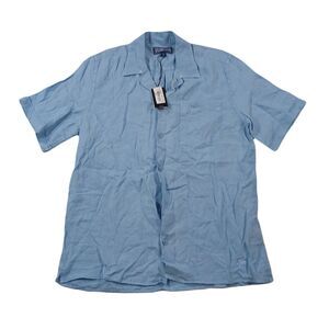 Vilebrequin‎ Charli Har Linen Camp Shirt Mens Small Spring Lake Blue $250